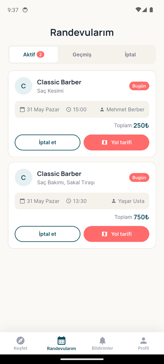 Randevularım